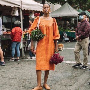 Linen Birdie Dress